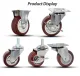 Red Pu Swivel Bagage Wheel Shoppe Cart Casters