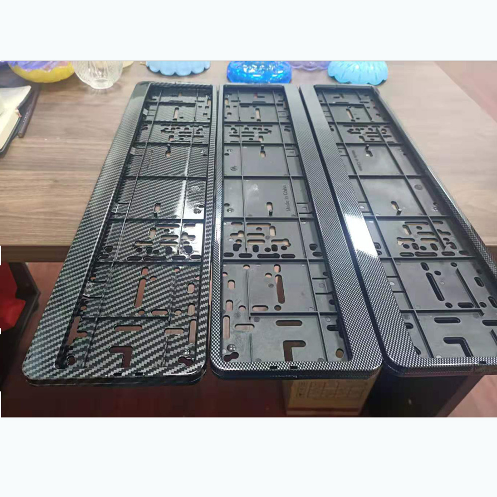 Water transfer processing of license plate frame