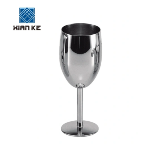 Unique stainless steel bar wine glasses