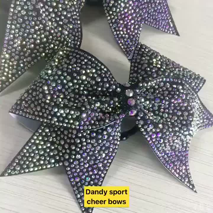 rhinestones cheer bow 