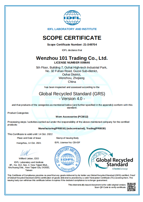 SCOPE CERTIFICATE