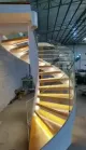 난간 유리 맞춤형 고급 나선형 계단