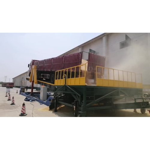 Movable truck unloader operating video