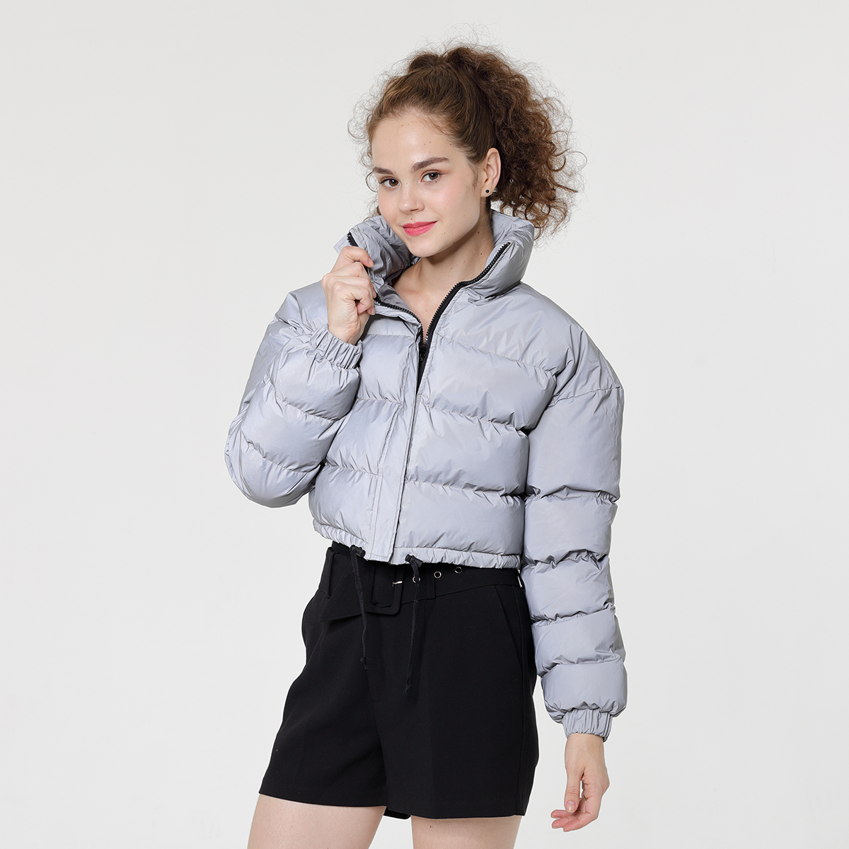 Fashion Women's Bubble Padded Reflective Coat Fashion Women's Bubble Padded Reflective Coat