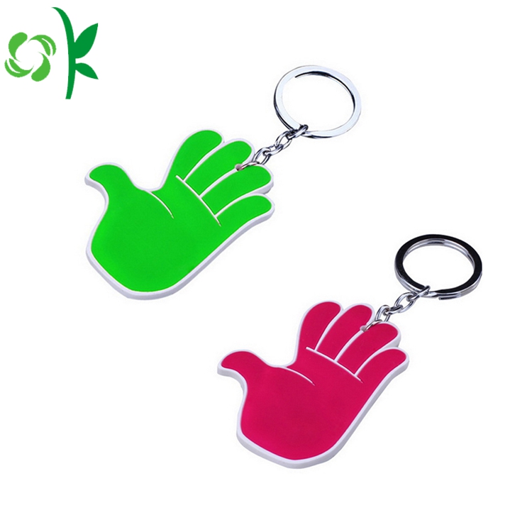 Silicone key chain for protecting and decorating keys