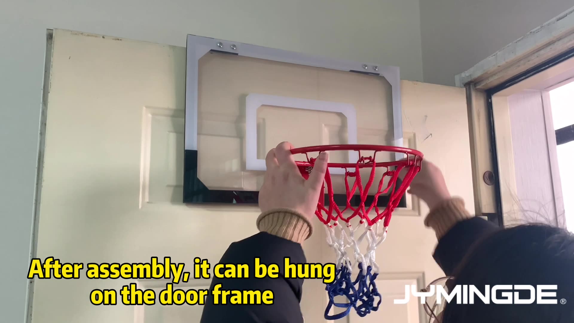 Adjustable kids mini plastic basketball hoop set1