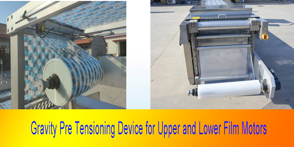 Gravity Pre Tensioning Device For Upper And Lower Film Motors