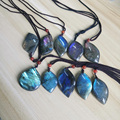 批发天然晶体石材中性石材labradorite叶滴矿物珠宝吊坠1