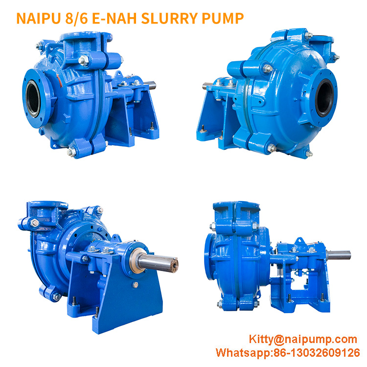 8/6 E-NA Centrifugal Horizontal Slurry Bomba y piezas de repuesto para las ventas