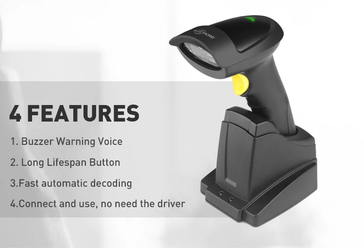 Barcode Scanner with charger base