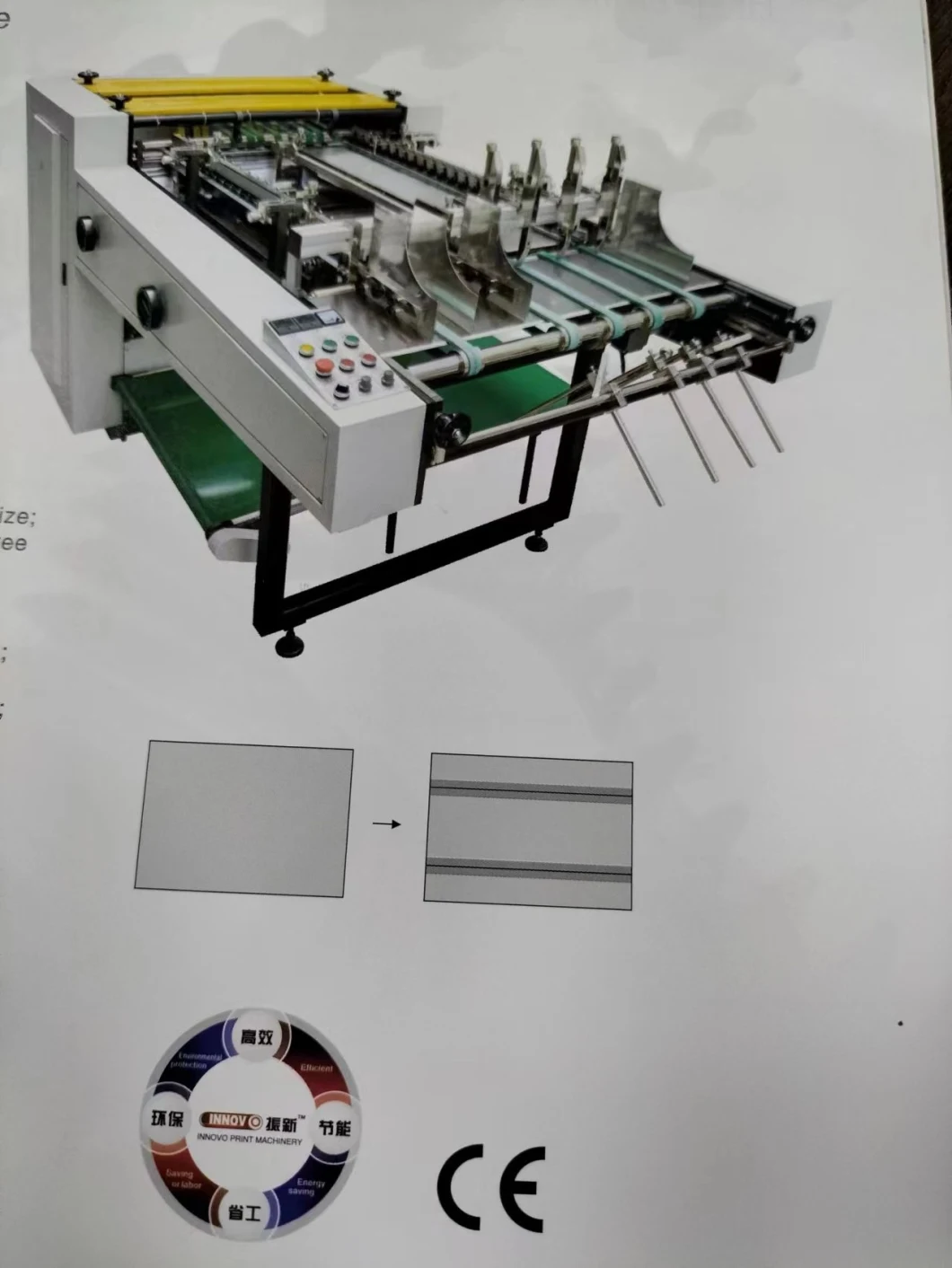 KC-1000A 사진 책의 자동 수동 골판지 그루버핑 머신 하드 커버 강성 박스 제조 기계 핫 제품 2019