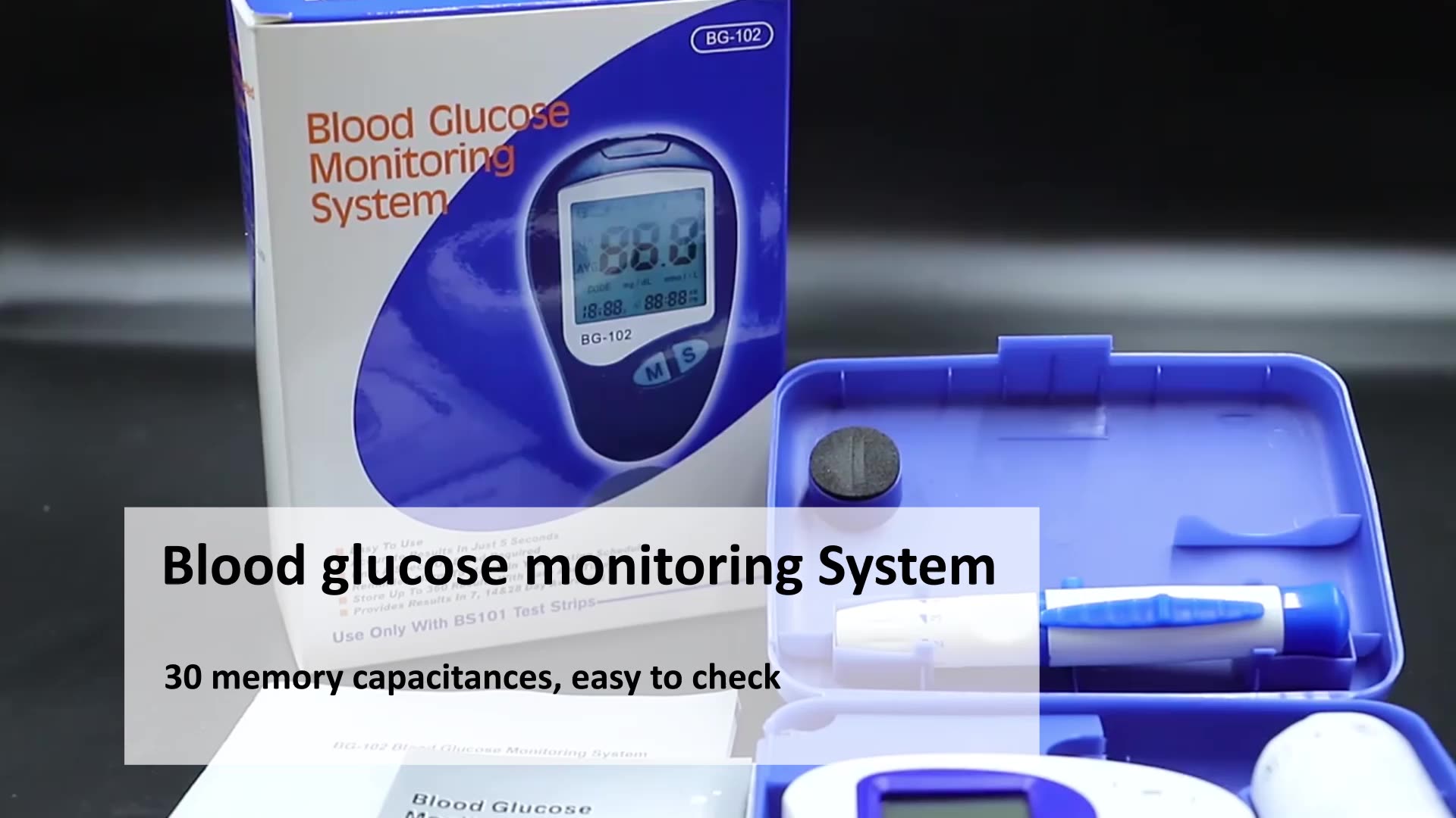 Bloedglucosemonitoringsysteemapparatuur Snelle test Auto coderende bloedglucosemonitor1