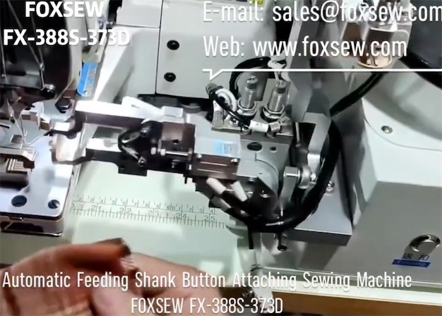 Automatic Feeding Shank Button Attaching Sewing Machine