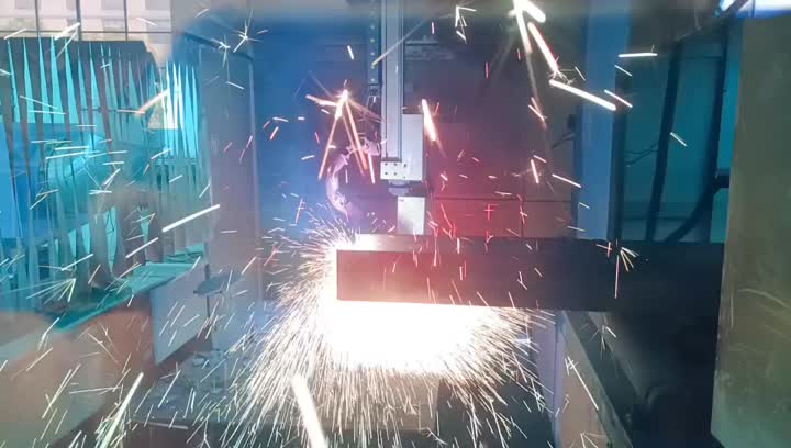 Section steel cutting video