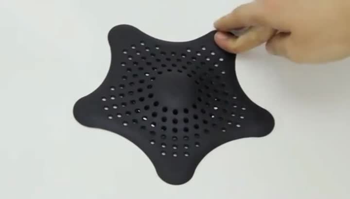 High Quality Pentagram Silicone Floor Drain Bathroom Shower Drain Hair Catcher Bath Stopper Plug Sink Strainer Filter - Buy Sink Strainer,Corner Sink Strainer,Silicone Floor Drain Product on Alibaba.com