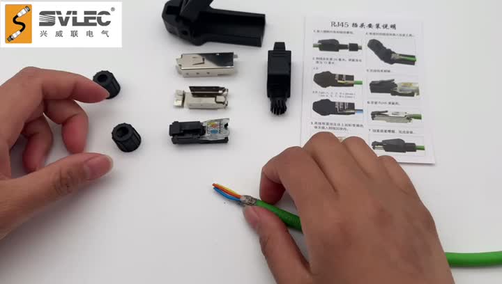 Male RJ45 connector assembly.mp4
