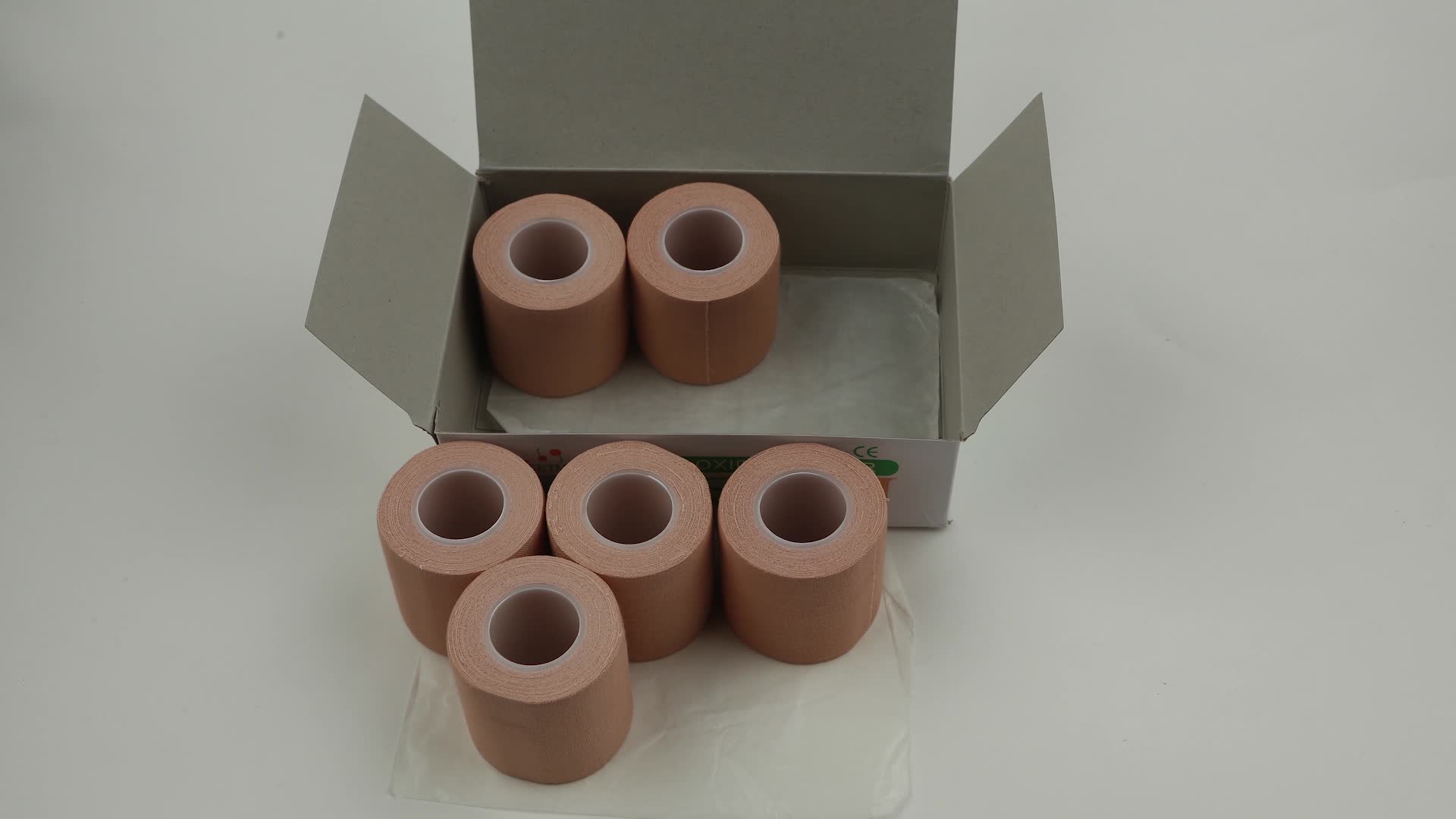 China Zinc Oxide Tape Profesional Pemasok 2.5cm 5cm 10cm Zinc Oxide Adhesive Plaster1