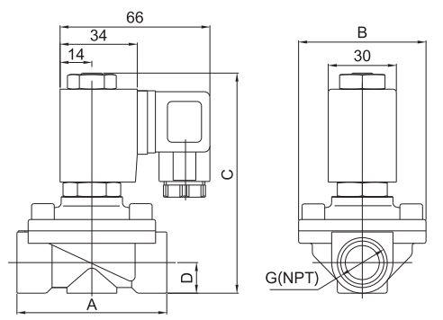 3/8'' 1/2'' 3/4'' 1'' Électrovanne de verrouillage en laiton à 2 voies 6V 12V 24V DC 0