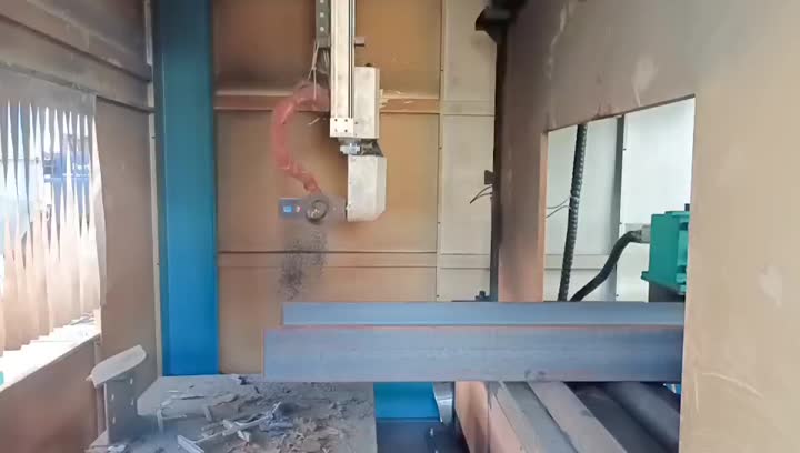 Section steel cutting video