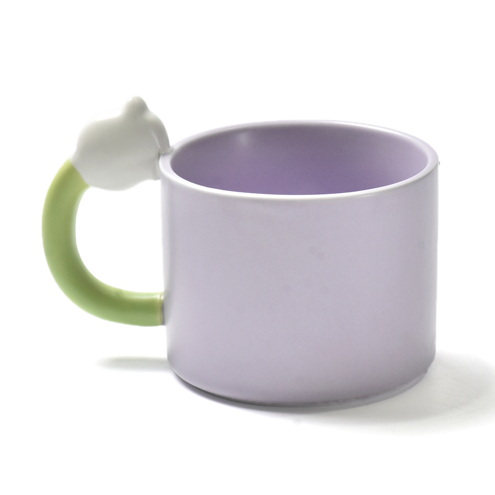 Heißer Verkauf hochwertiger kundenspezifischer Logo Custom Coffee Purple Tassen