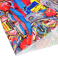 Qualität elastischer Chiffonabdruck Satin Seide Billig 100% Polyester gedrucktes Stoff für die Herstellung von Betthochzeitskleid1