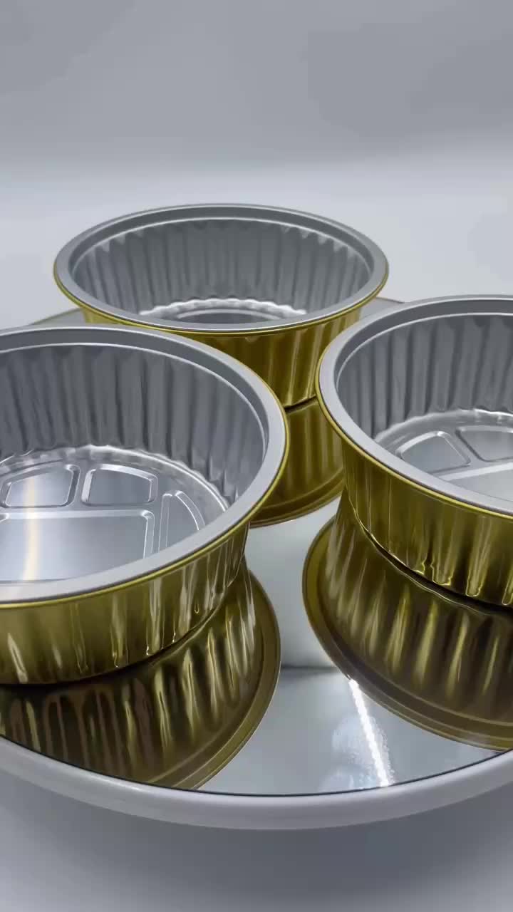 Gold Round Aluminium Foil Container2