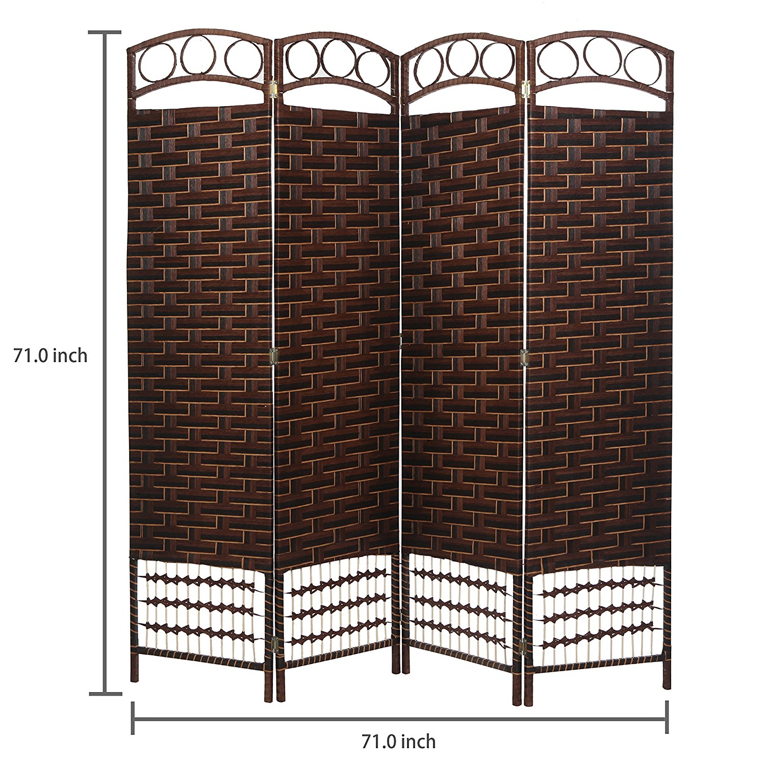 decorative foldable 4 panel wood movable room divider screen