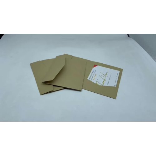 Gold Pearl Paper Envelope Wedding Card