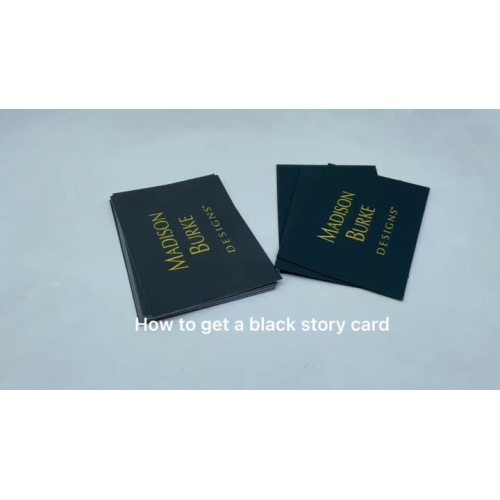 Custom black paper card printing