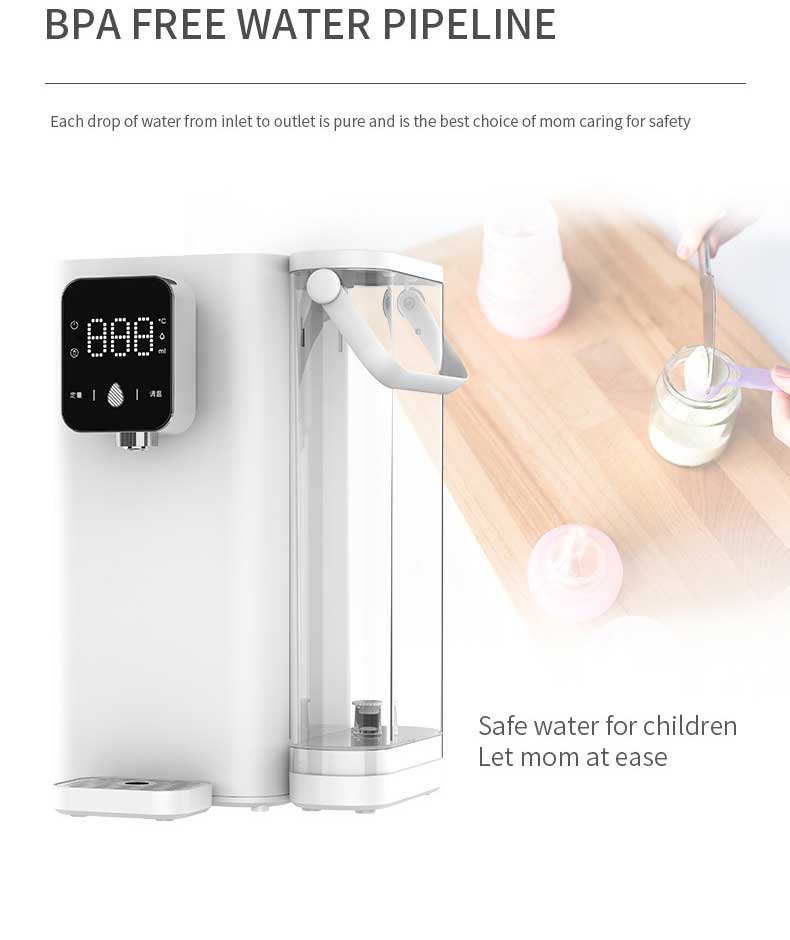 2023 New Design Portable Desktop POU Direct Pipping UF Instant Hot Water Dispenser