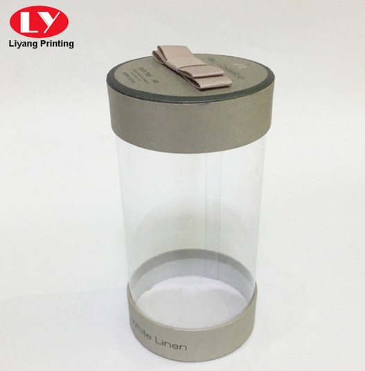 PVC round box with ribbon bow