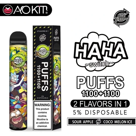 Hot Selling 1000 mAh 2200 Puff with Double Flavors Vape Pen Kit