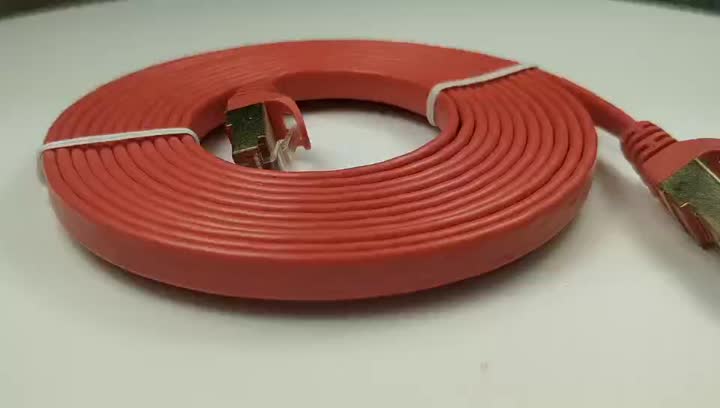 video cat7 platte kabel rood (6)