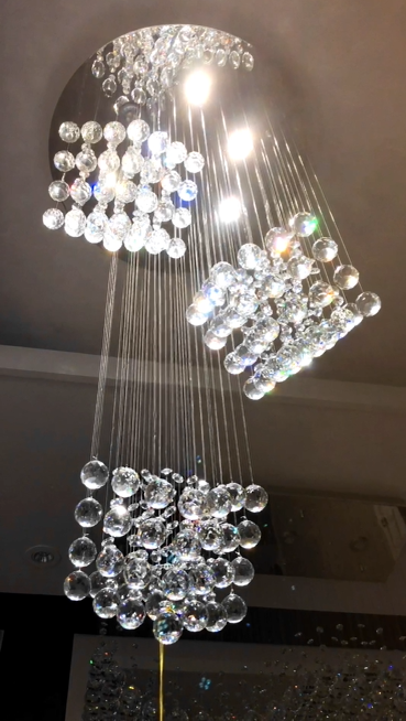 Lobby Home Decoration Beads Luz colgante