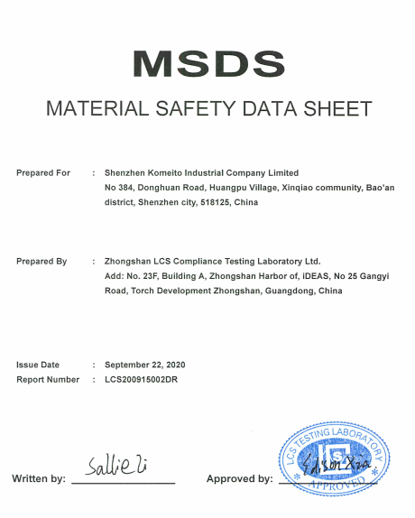 MSDS of Mint Essential Oil