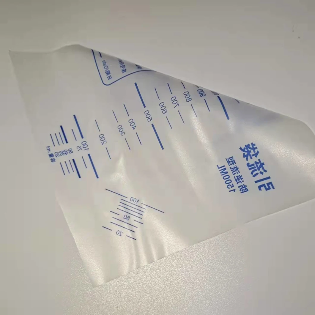 Saco de urina de filme de PVC ultramacio, para hospital