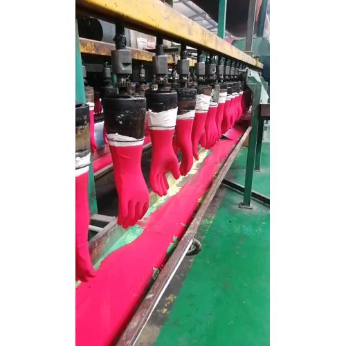 red pvc gloves 27cm