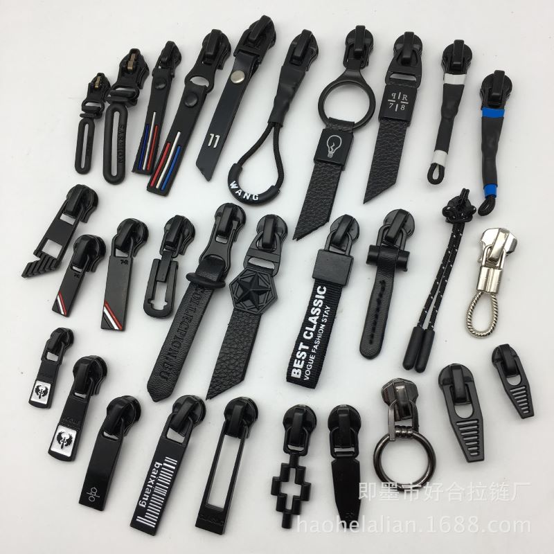 Various shape zipper sliders