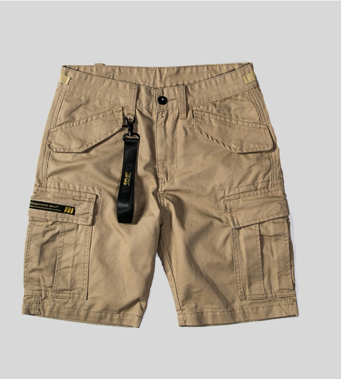 DD.A02 Multi Pocket Arbeitskleidung Shorts Herren reine Baumwolle lose Fünf-Punkt-Hosen Herren Cargo-Shorts