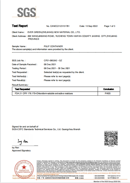 PULP CONTAINER----FDA