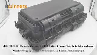 MBN-FOSC-D24 Clamp Inline type 1X16 PLC Splitter 24 cores Fiber Optic Splice enclosure  
