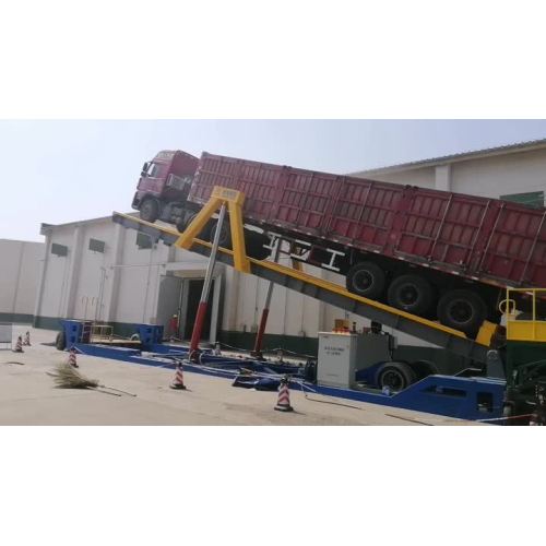 Movable truck unloader operating video