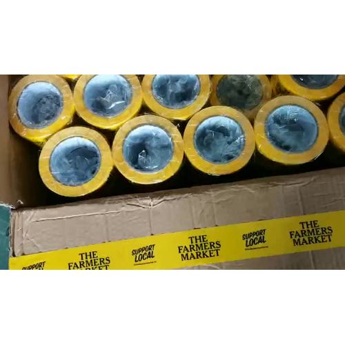 Custom logo tape- yellow tape print black logo