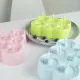 Bandejas de cubo de 4 hielo de silicona moldes de hielo con tapas