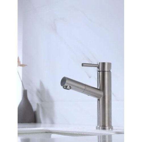 Brushed Pull out Basin Faucet