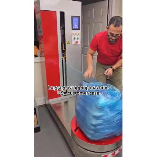 Luggage wrapping machine USA customer case