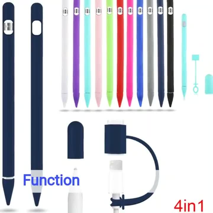 Für Apple Pencil Etui,4 In 1 Silikonhülle Hülle Hülle Für Apple Ipad Pencil Funda - Kaufen Für Apple Pencil Halter Für Apple Pencil Silikonhülle,Für Apple Pencil Hülle Für Apple Pencil Skin Für Apple Pencil 1 Hülle,Für Ipad Pencil 