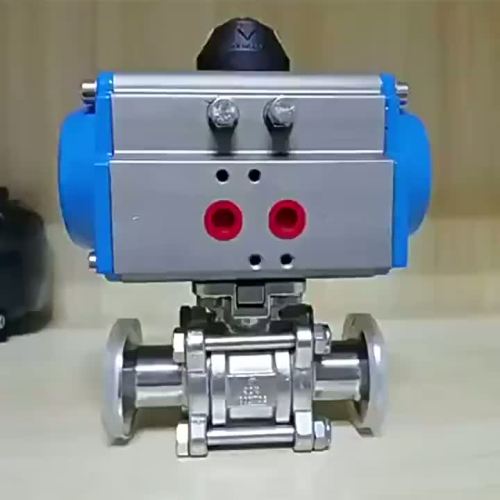 Supapă cu bilă pneumatică cu fixare rapidă din trei piese