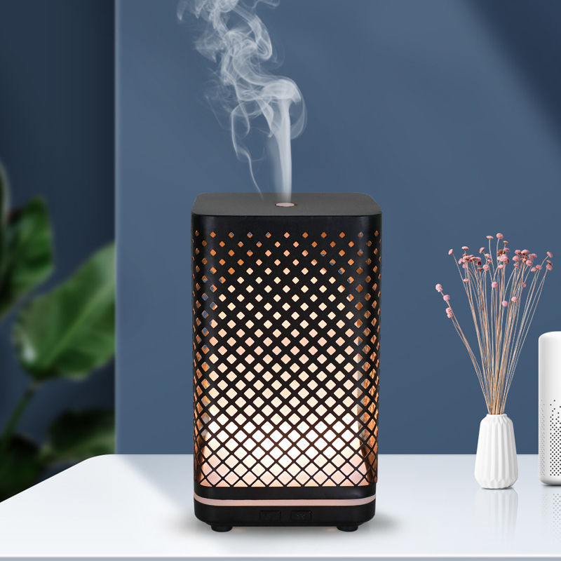 2022 Summer New USB Ultrasonic 7 LED Colour Light 120ml Essential Oil Humidifier Gridding Aroma Diffuser-9