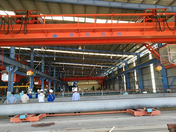 PHC spun pile mould and spun pile and concrete pole production line